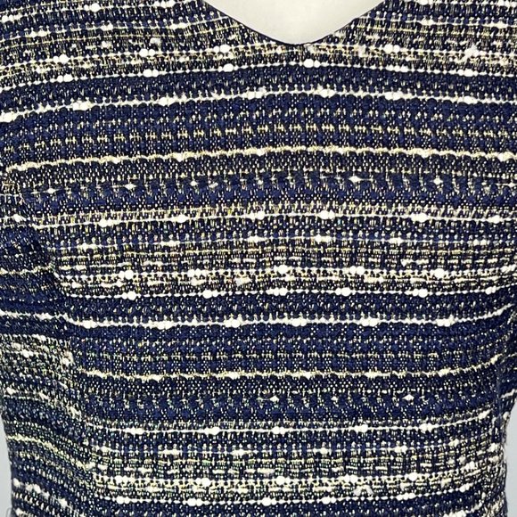 Lilly Pulitzer Ruthy Dress True Navy Metallic Boucle Fit Flare size 2 - Picture 4 of 13